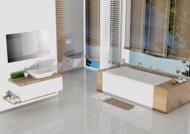 Ванна гидромассажная акриловая прямоугольная Roca Vita Smart Air Plus 180х80 см белый A24T076000