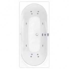 Ванна гідромасажна акрилова прямокутна PoolSpa Gemini 180х80 система Smart 1 білий PHPD910ST1C0000