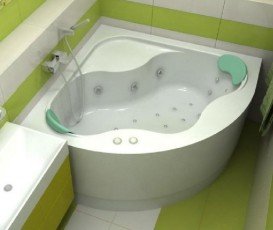 Ванна гидромассажная акриловая угловая Koller Pool Atlanta 150х150 см ATLANTA150X150EH