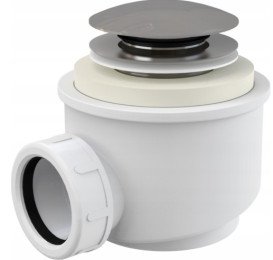 Ванна зі штучного каменю Besco Gloria 150х66 см із сифоном клік-клак хром Mineral DuraBe білий #WMD-150-GL