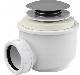 Ванна зі штучного каменю Besco Moya 170х70 см із сифоном клік-клак хром Mineral DuraBe білий глянсовий #WMD-170-M