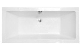 Ванна из искусственного камня Besco Vena 170х75 см с сифоном клик-клак хром санитарный композит белый глянцевый #WKVE-170-WS