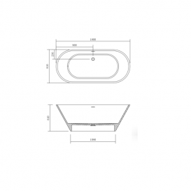Ванна из искусственного камня Devit UP 180х81 см отдельностоящая белый матовый 18080120W
