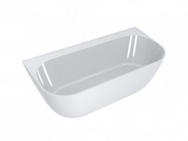 Ванна зі штучного каменю Fancy Marble Maddalena 174,9х85 см білий 91175001