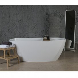 Ванна из искусственного камня Fancy Marble Albert 174,2х77,7 см белый матовый 10175103