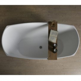 Ванна из искусственного камня Fancy Marble Albert 174,2х77,7 см белый матовый 10175103