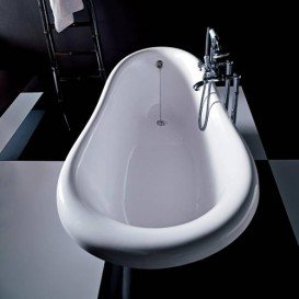 Ванна акрилова Gruppo Treesse Epoca 170х80 см білий фурнітура хром V5071