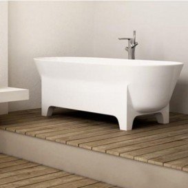 Ванна из искусственного камня Marmorin Liva 171х75,5 см отдельностоящая белый 555 170 020 xx x