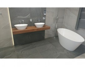 Ванна з штучного каменю Marmorin Luka 159,7х78 см окремостояча білий P_W_263_01_1597