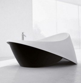 Ванна з штучного каменю Marmorin Goccia 196,7х96,3 см окремостояча білий P 596 200 020 010