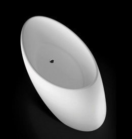 Ванна з штучного каменю Marmorin Goccia 196,7х96,3 см окремостояча білий P 596 200 020 010