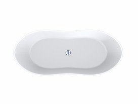 Ванна із штучного каменю Miraggio Florida 180х75 см Mirasoft Technology білий матовий 0001028