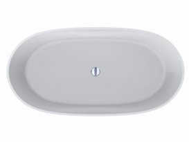 Ванна із штучного каменю Miraggio Molly 160х80 см Mirasoft Technology білий матовий 0001030