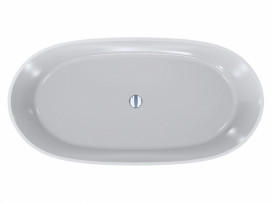 Ванна из искусственного камня Miraggio Molly 160х80 см Miramarble белый 0000964