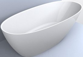 Ванна из искусственного камня Miraggio Melbourne 168,5х75,9 см Mirasoft Technology белый 0001490