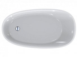 Ванна из искусственного камня Miraggio Valeria 140x74 см литой мрамор Miramarble белый 69125547