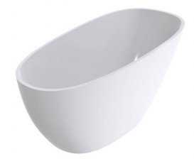 Ванна из искусственного камня Miraggio Valeria 140x74 см литой мрамор Miramarble белый 69125547