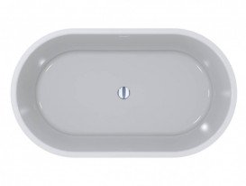 Ванна из искусственного камня Miraggio Helga 150x85 см литой мрамор Miramarble белый 0002545