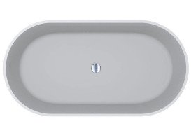 Ванна из искусственного камня Miraggio Greenland 155x80,5 см Miramarble матовый белый 8814303