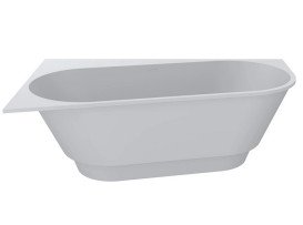 Ванна из искусственного камня Miraggio Layla CL 180x114 см левосторонняя Mirasoft Technology белый 8814295