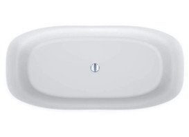 Ванна из искусственного камня Miraggio Santorini 164,5x80,5 см Miramarble матовый белый 0000776