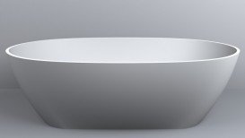 Ванна из искусственного камня Miraggio Estella 168x83 см овальная белый глянцевый 0000267