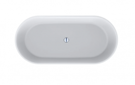 Ванна из искусственного камня Miraggio Greenland 170х80 см овальная белый матовый  0000274