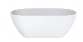 Ванна из искусственного камня Miraggio Greenland 170х80 см овальная белый матовый  0000274