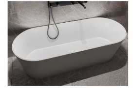Ванна з штучного каменю Miraggio PROVIDENCE 170х80 см овальна білий матовий 0000277