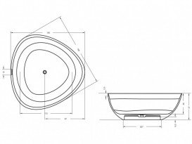 Ванна з штучного каменю Riho Oviedo 160х160 см білий матовий BS5000500000000