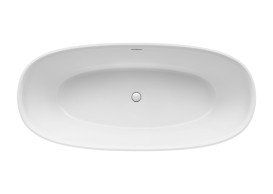 Ванна из искусственного камня Roca Ariane 165х75 см Stonex белый/черный A2484700K0