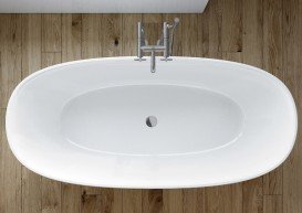 Ванна з штучного каменю Stonex окремостояча Roca Ariane 165х75 см білий A248470000