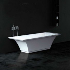 Ванна з штучного каменю Marmorin Teodor 180х75 см окремостояча білий 722 180 020 xx x