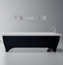 Ванна з штучного каменю Marmorin Teodor 180х75 см окремостояча білий 722 180 020 xx x