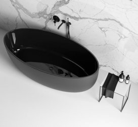 Ванна з литого каменю iStone QLIUIA WD6599 hight glossy black