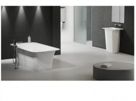 Ванна из камня Marmorin Tytan 179x89 см отдельностоящая белый 587 180 020 xx x