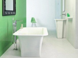 Ванна из камня Marmorin Tytan 179x89 см отдельностоящая белый 587 180 020 xx x