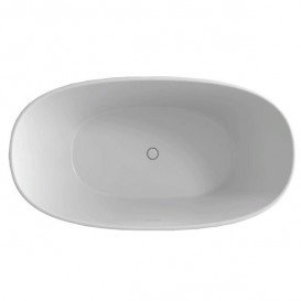 Ванна каменная отдельностоящая овальная Istone Marcella 180х85 см белый матовый WD6569