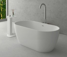 Ванна кам'яна окремостояча овальна Istone Diva 170х80 см білий матовий WD65104