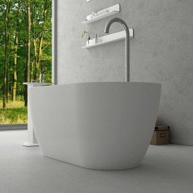 Ванна кам'яна окремостояча овальна Istone Diva 170х80 см білий матовий WD65104