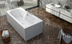 Ванна Kolpa San Atys-FS из искусственного камня Kerrock 180x85 белый 622830