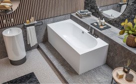 Ванна Kolpa San Atys/О зі штучного каменю Kerrock 180x85 з обшивкою білий 922840