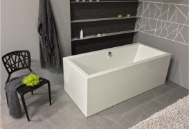 Ванна Kolpa San Copelia-FS из искусственного камня Kerrock 180x80 см прямоугольная белый 779340