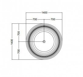 Ванна круглая Kerasan G&M свободностоящая 140х140 белая 743701