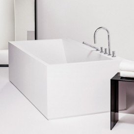 Ванна Laufen Kartell 170х86 см с подсветкой перелива искусственный камень Sentec solid surface белый H2233320006161