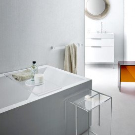 Ванна Laufen Kartell 170х86 см угловая левая с панелью с подсветкой перелива искусственный камень Sentec solid surface белый H2243360006161