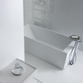 Ванна Laufen Kartell 176х76 см с подсветкой перелива искусственный камень Sentec solid surface белый H2223320006161