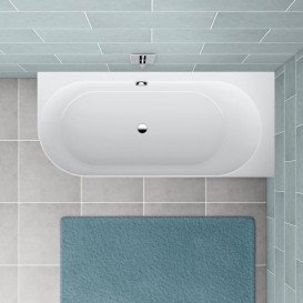 Ванна Laufen Pro 180х80 см угловая правая искусственный камень Marbond белый H2449550000001