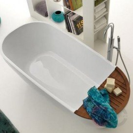 Ванна мраморная Kerasan Aquatech свободностоящая 170х80 см белый 375001