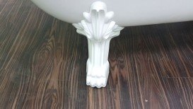 Ванна мраморная отдельностоящая Буль-Буль Lady Hamilton 173x82.5x64.5 белая l-hamilton + бронзовый перелив